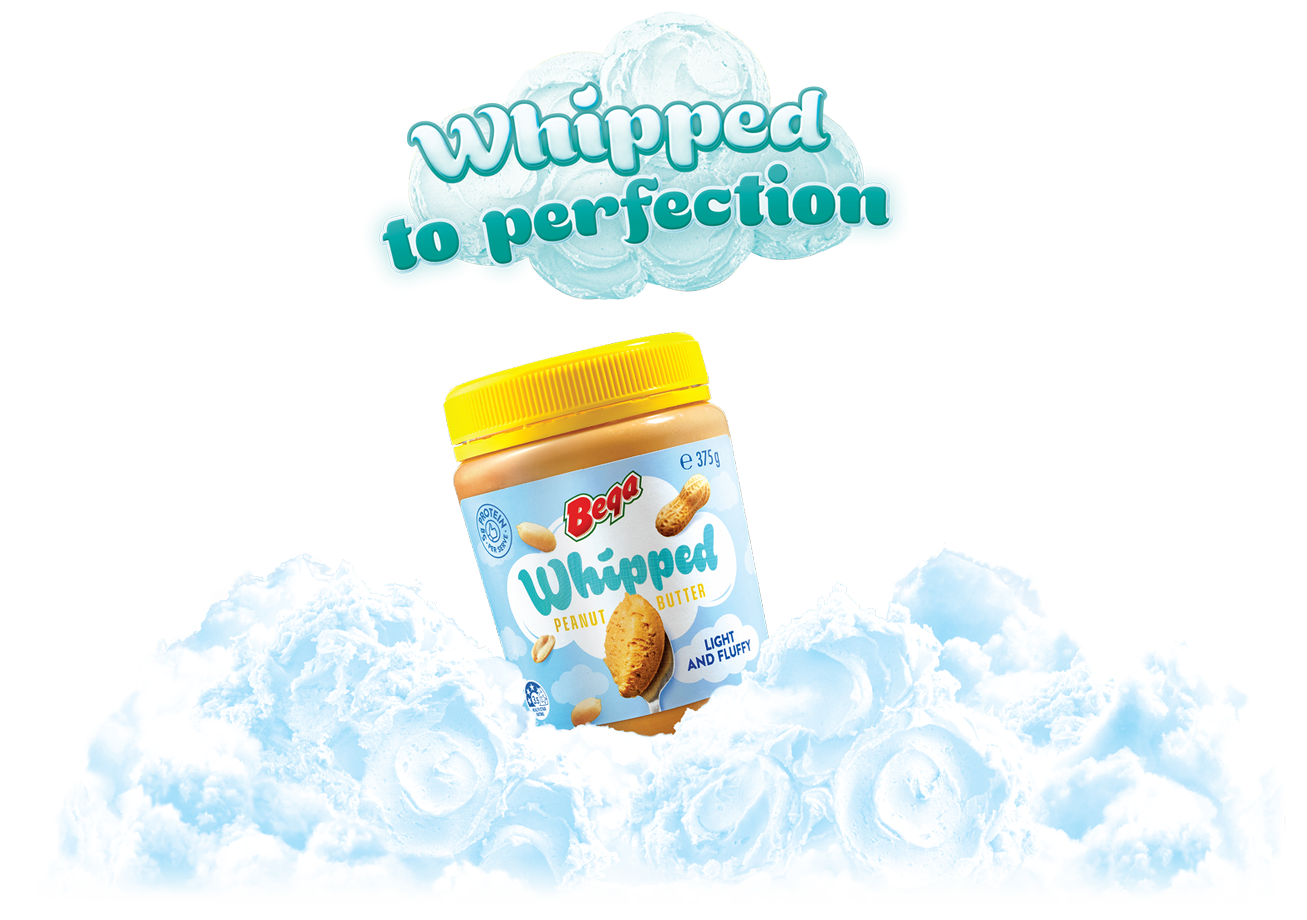 Whipped peanut butter jar in the clouds